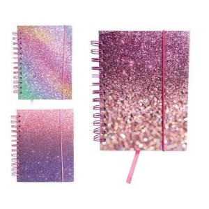 AGENDA PERMANENTE C/ GLITTER 162 FOLHAS 13,7X18,7CM UN.