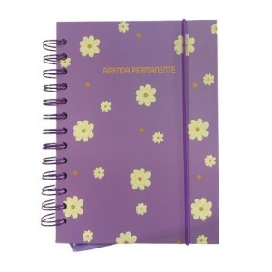 AGENDA PERMANENTE FLORES 162 FOLHAS 13,7X18,7CM UN.