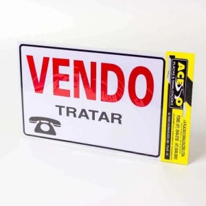 PLACA VENDO 20X30CM UN.