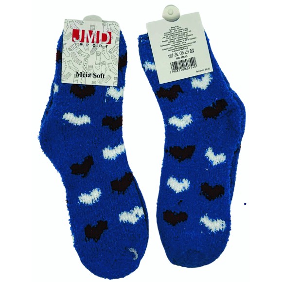 MEIA SOFT PELUCIA FEMININA DE POLIESTER 35-40 UN.