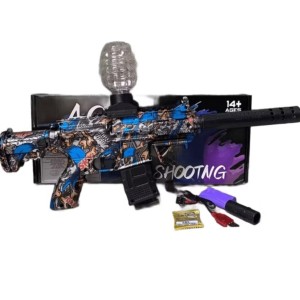 Metralhadora Automatica de Gel Blaster, Lancador Eletrico de Bolinhas de Gel Incluino Silenciador