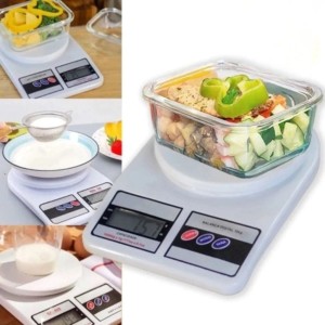 KIT BALANÇA DIGITAL DE COZINHA PRECISÃO, ATÉ 10KG, ESCALA 1 GRAMA NUTRIÇÃO E DIETA MAIS 1 COPO MEIDOR 500ML