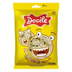 MARSHMALLOW RECHEADOS CARINHAS 220G UN. DOCILE