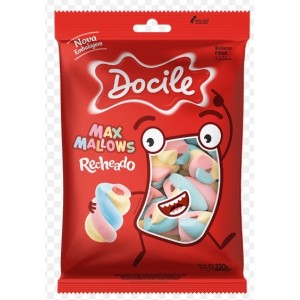 MARSHMALLOW TWIST  COLOR RECHEADO BAUNILHA C/MORANGO 220G UN. DOCILE