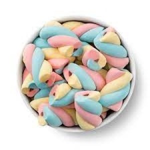 MARSHMALLOW TWIST  COLOR RECHEADO BAUNILHA C/MORANGO 220G UN. DOCILE