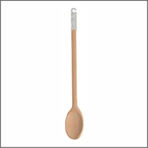 COLHER OVAL DE MADEIRA C/SUPORTE 35CM UN. STOLF