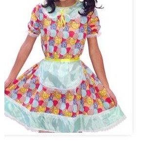 VESTIDO MOCINHA S/ BERMUDA C/ AVENTAL TAM P. UN. BELLA FESTA