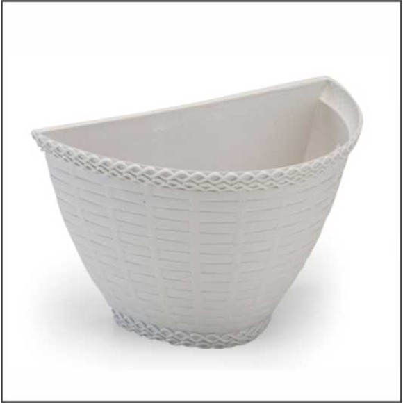 VASINHO DE PAREDE RATTAN MARMORE 17X10X11CM UN.