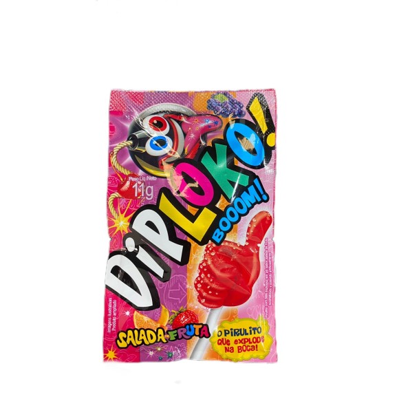 PIRULITO DIP LOKO 11G UN. BOOOM SALADA DE FRUTA DANILLA
