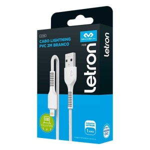 CABO IOS LIGHTNING 2.4A 2M BRANCO CARGA RAPIDA