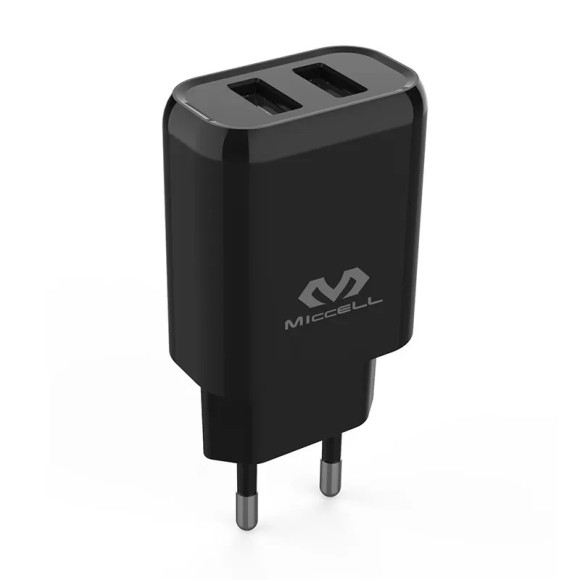 CARREGADOR FONTE USB PRETO 2.4A LETRON