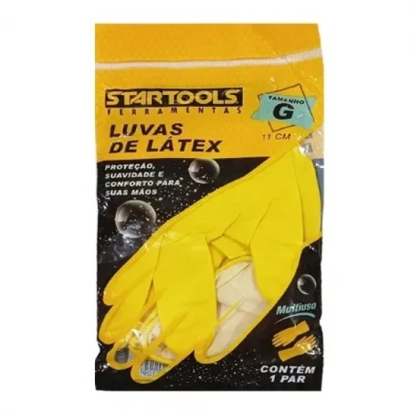 LUVA LATEX AMARELA EG UN.