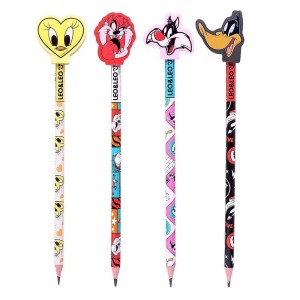 LAPIS HB COM BORRACHA NA PONTA LOONEY TUNES UN.